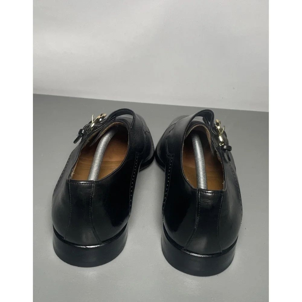 Mezlan Portofino Double Monk strap Black Dress Shoes Men's 8M